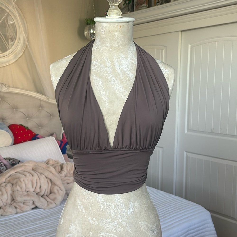 Open Tie Back Halter Top